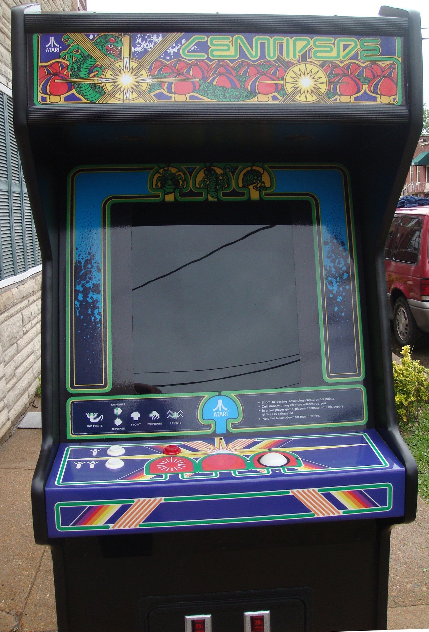 DSC01343 Centipede Arcade, Plays Millipede Also-New Parts, Heavy Duty, Coin Operated, Commercial Grade With Free Play Option