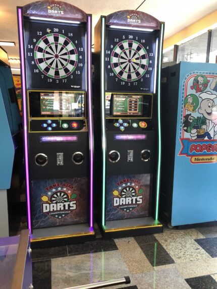 Dart Machine-Take Aim Dart Deluxe Version with LED Lights On The Sides-New Parts, Heavy Duty, Coin Operated, Commercial Grade With Free Play Option