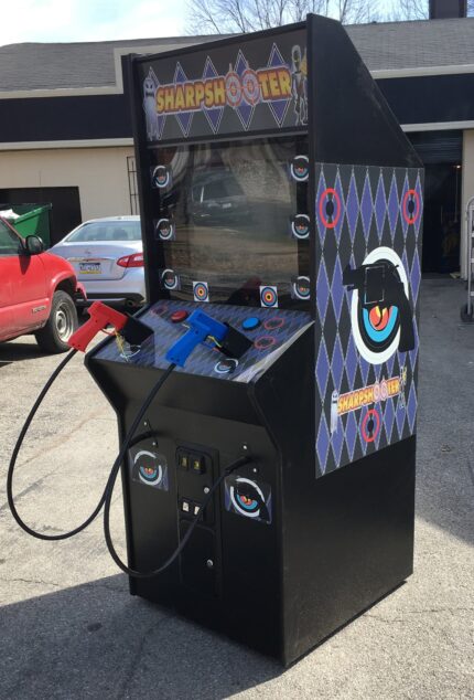 Sharp Shooter Arcade Game With All New Parts-Extra Sharp-New Guns-HEAVY DUTY, COIN OPERATED, COMMERCIAL GRADE WITH FREE PLAY OPTION