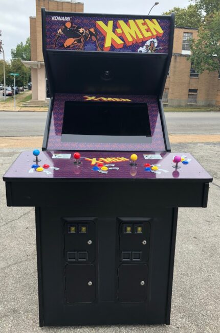 X-Men Arcade 4 player- Lots Of New Parts-New LCD Monitor-HEAVY DUTY, COIN OPERATED, COMMERCIAL GRADE WITH FREE PLAY OPTION