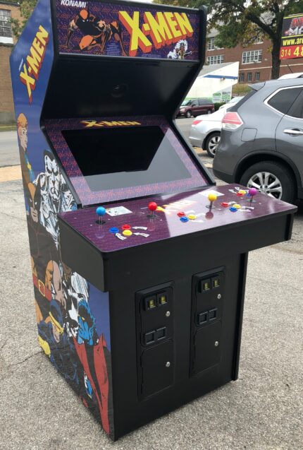X-Men Arcade 4 player- Lots Of New Parts-New LCD Monitor-HEAVY DUTY, COIN OPERATED, COMMERCIAL GRADE WITH FREE PLAY OPTION