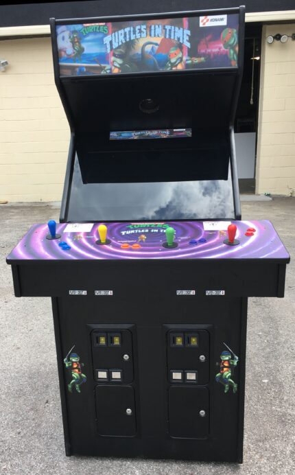 Turtles in Time With Lots Of New Parts-Sharp-HEAVY DUTY, COIN OPERATED, COMMERCIAL GRADE WITH FREE PLAY OPTION