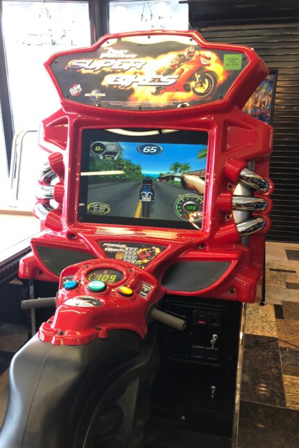 Fast & Furious Super Bike Sit Down Arcade Game By Raw Thrills, Refurbished , LCD Monitor, Sharp-HEAVY DUTY, COIN OPERATED, COMMERCIAL GRADE WITH FREE PLAY OPTION