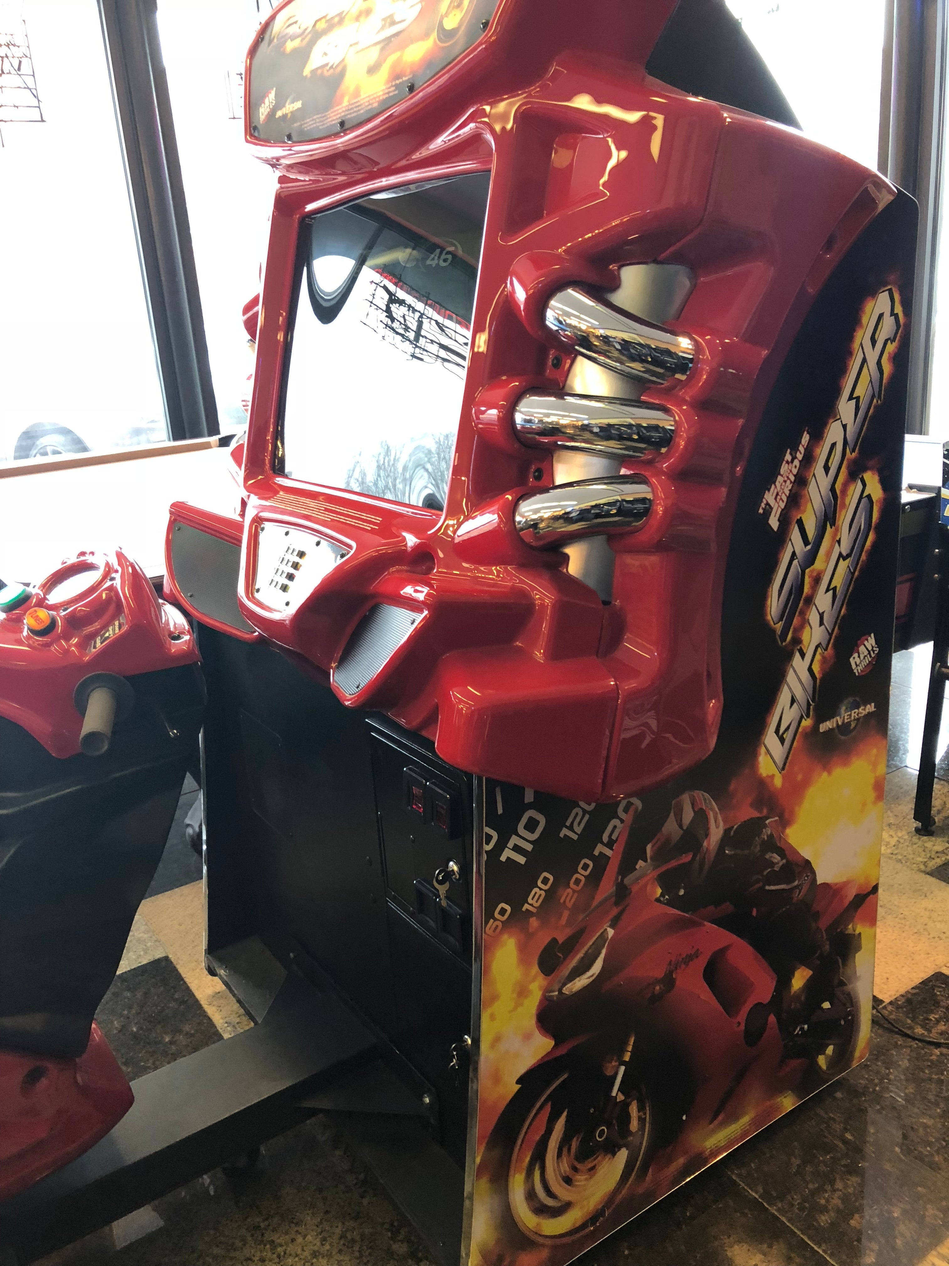 IMG_1305 Fast & Furious Super Bike Sit Down Arcade Game By Raw Thrills, Refurbished , LCD Monitor, Sharp-HEAVY DUTY, COIN OPERATED, COMMERCIAL GRADE WITH FREE PLAY OPTION
