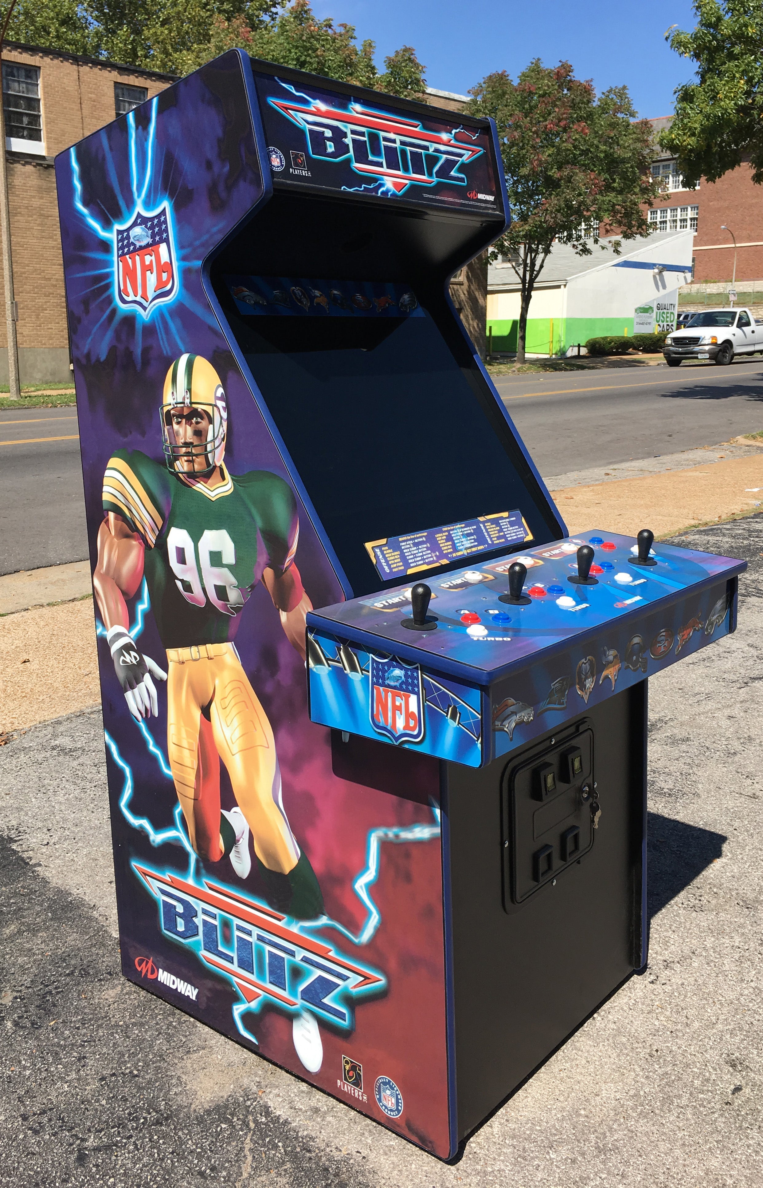 IMG_1537 NFL Blitz Arcade With Lots Of New Parts, Extra Shop-HEAVY DUTY, COIN OPERATED, COMMERCIAL GRADE WITH FREE PLAY OPTION