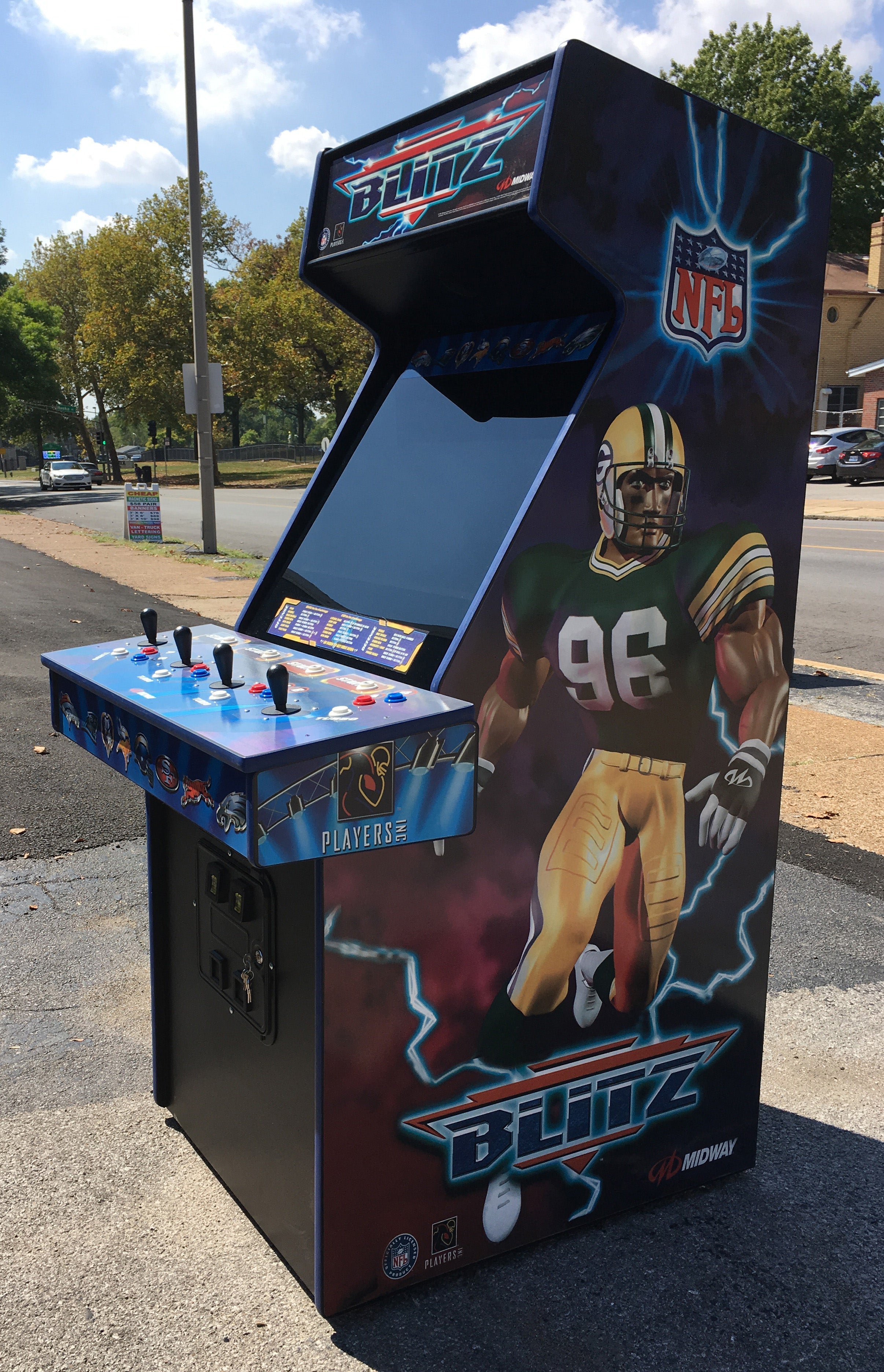 IMG_1543 NFL Blitz Arcade With Lots Of New Parts, Extra Shop-HEAVY DUTY, COIN OPERATED, COMMERCIAL GRADE WITH FREE PLAY OPTION
