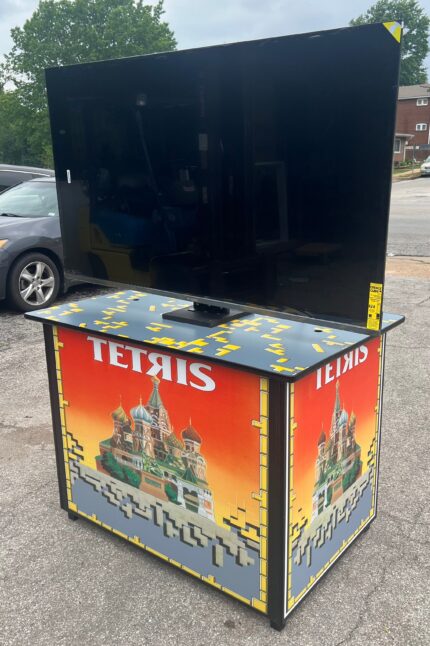 Giant Tetris Pedestal 2 or 4 Player Arcade - You can install up to 5000 games - Choose your own custom graphics and logo