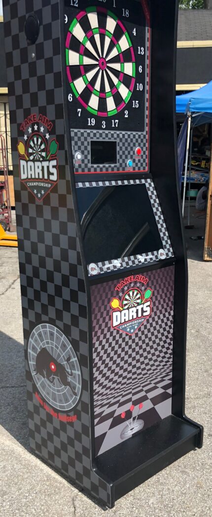 Dart Machine-Heavy Duty Commercial Grade Take Aim Dart Non Coin Operated- Brand New With 23" Monitor