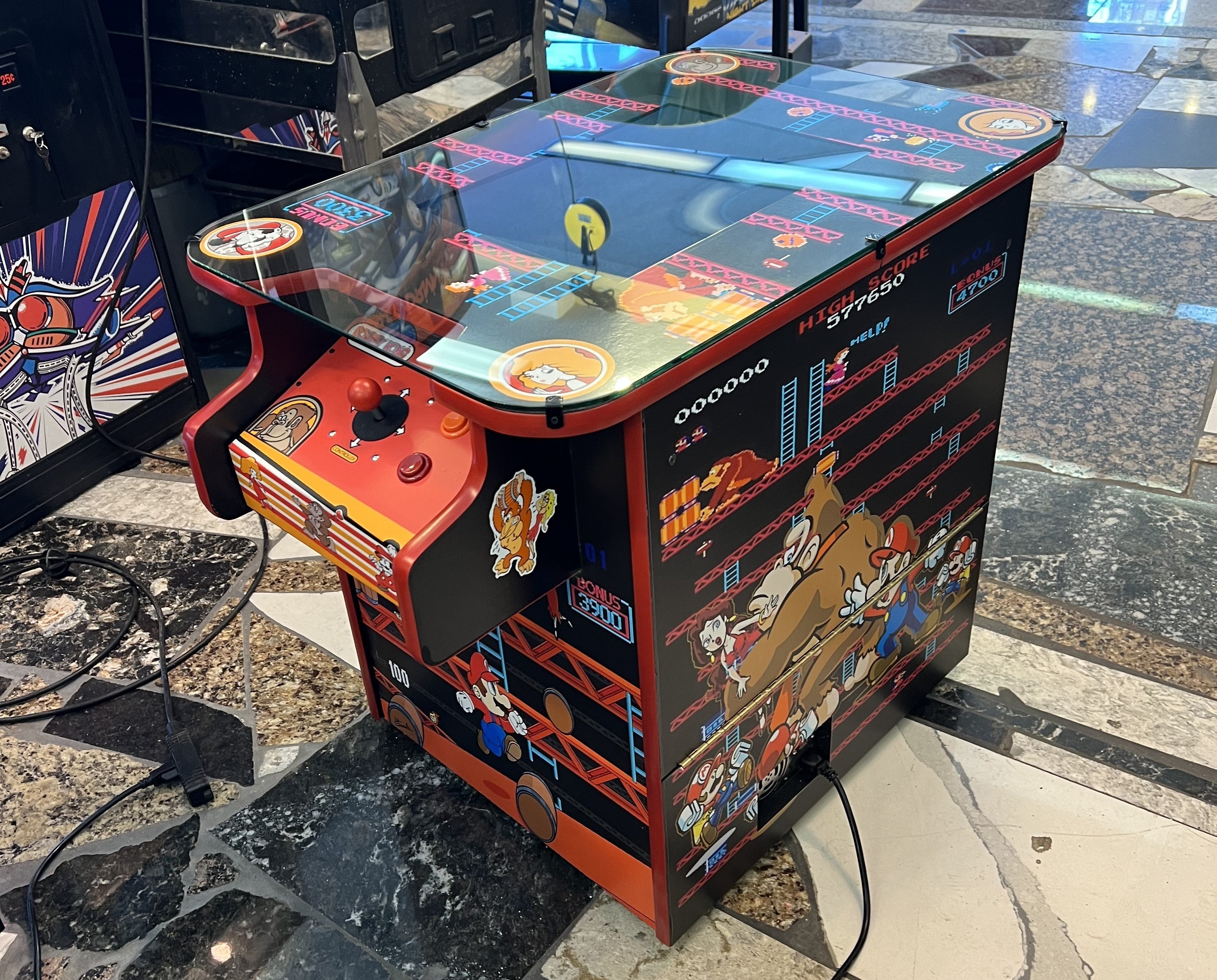IMG_9215 Donkey Kong Cocktail Arcade - Plays 60 games - Lots of New Parts - Free Shipping