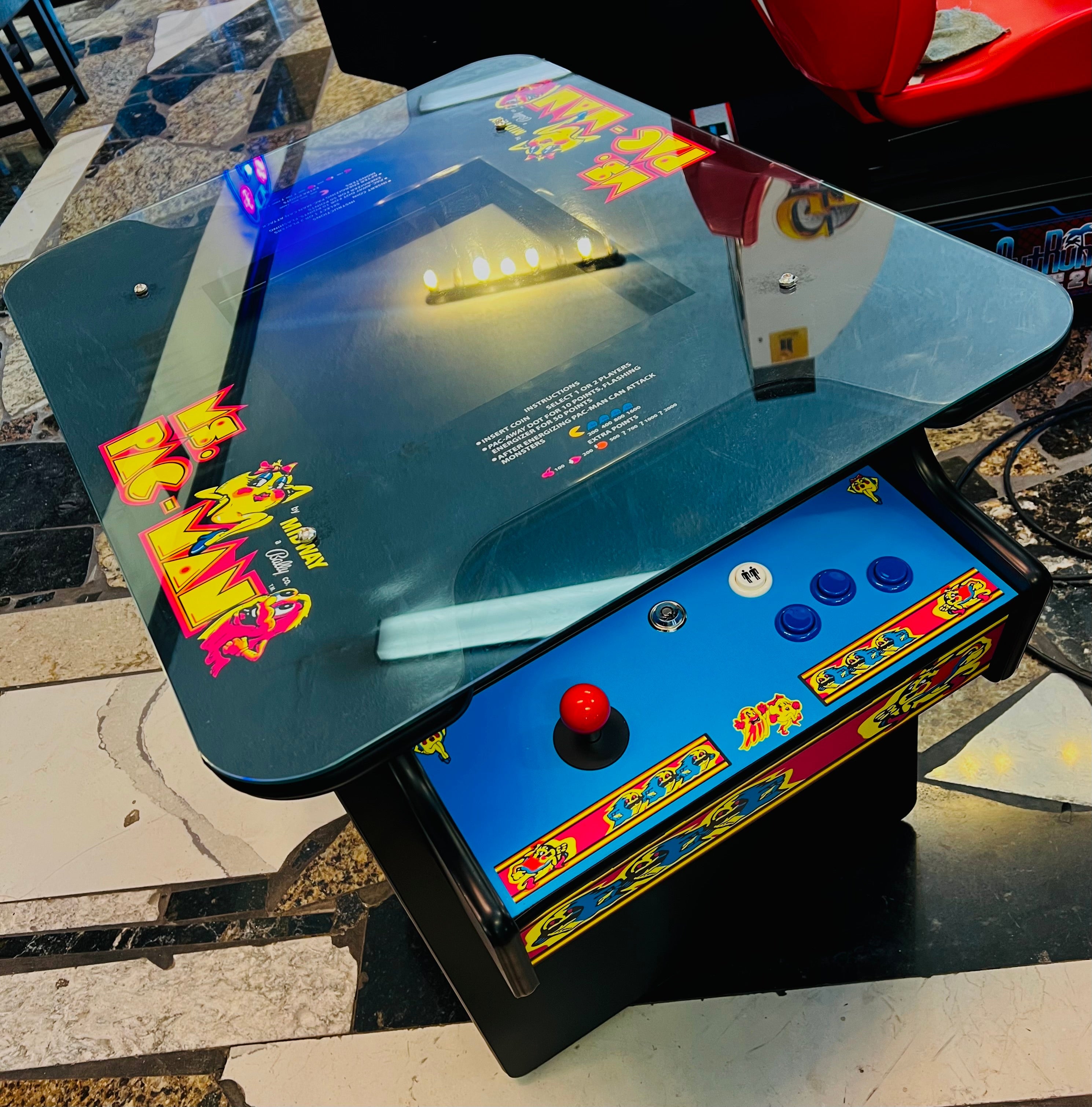 IMG_9224 MsPa Cocktail Arcade - Plays 60 Games - Lots of New Parts - Free Shipping