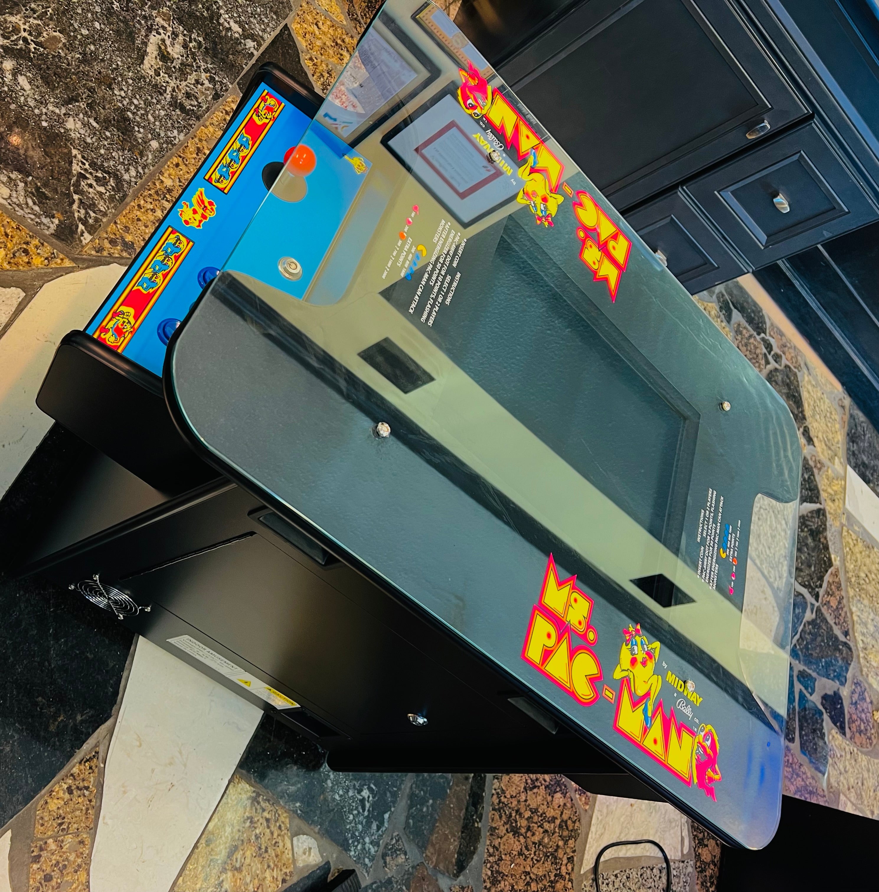 IMG_9225 MsPa Cocktail Arcade - Plays 60 Games - Lots of New Parts - Free Shipping