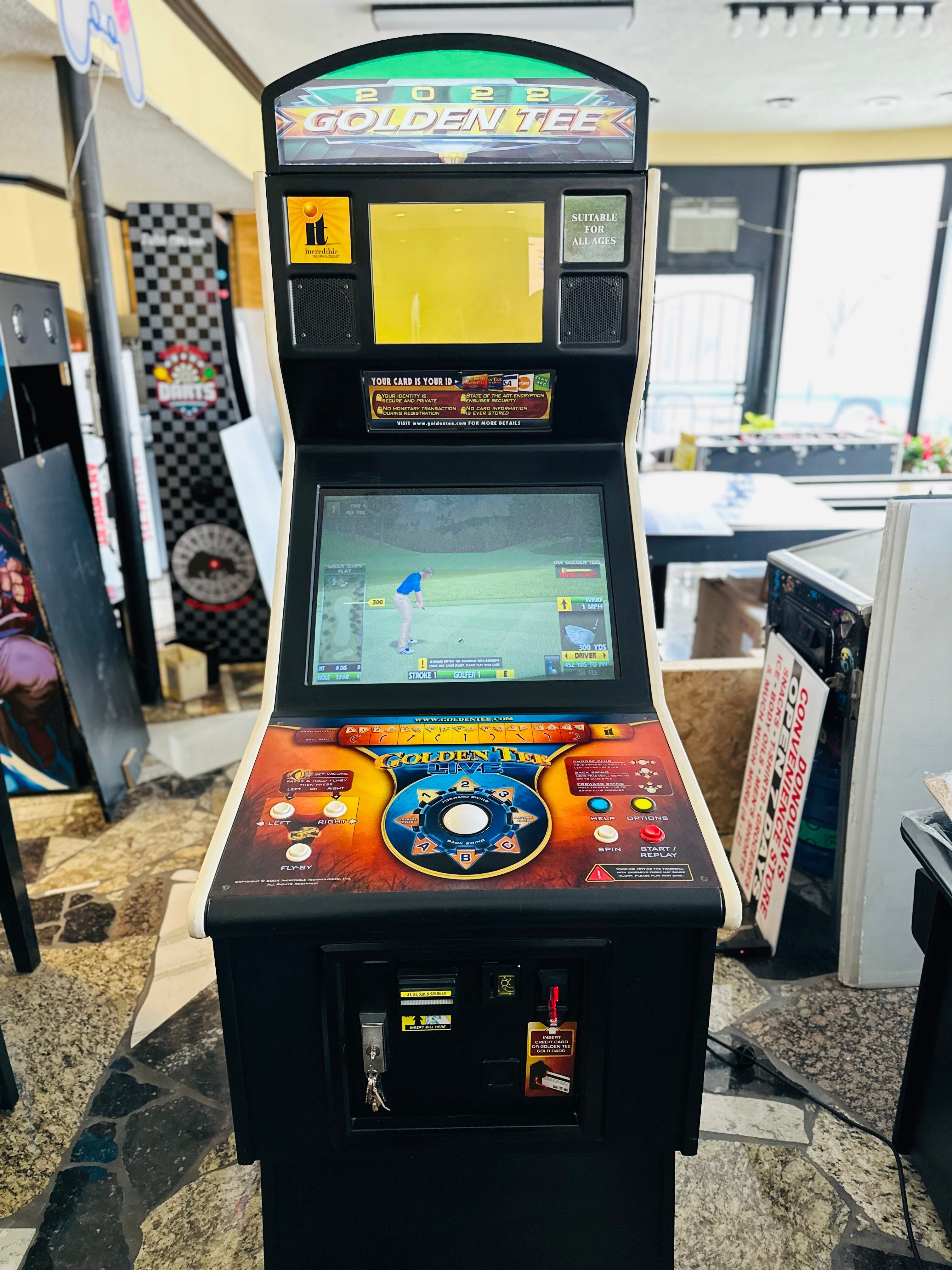 IMG_E1152 GOLDEN TEE 2022 REFURBISHED - WITH LOTS OF NEW PARTS-EXTRA SHARP-HEAVY DUTY, COIN OPERATED, COMMERCIAL GRADE WITH FREE PLAY OPTION