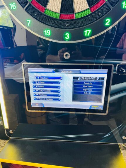 Take Aim Touchscreen Wall-Mount Electronic Dart Board – Coin Operated for Home & Commercial Use