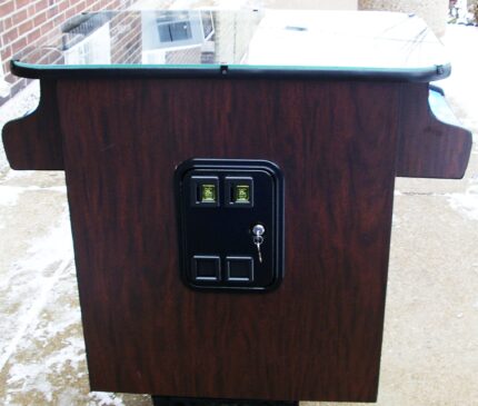 MS PACMAN COCKTAIL ARCADE , PLAYS MS PACMAN AND GALAGA TOO-FREE SHIPPING- 1 YEAR PARTS WARRANTY