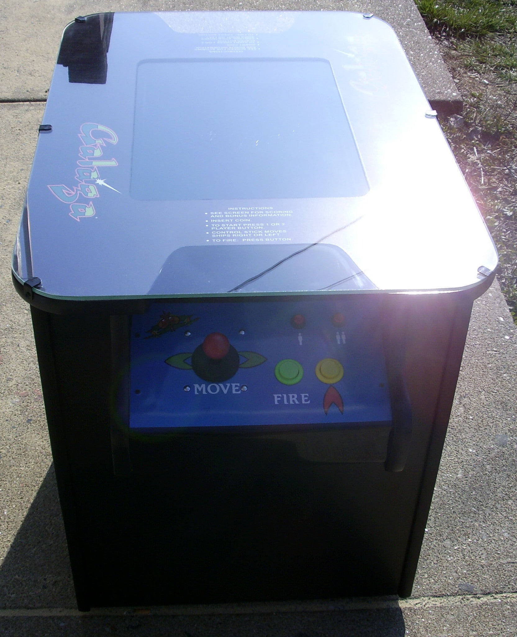 PIC_0246 GALAGA COCKTAIL ARCADE, PLAYS MS PACMAN TOO- NEW - ONE YEAR PARTS WARRANTY-FREE SHIPPING