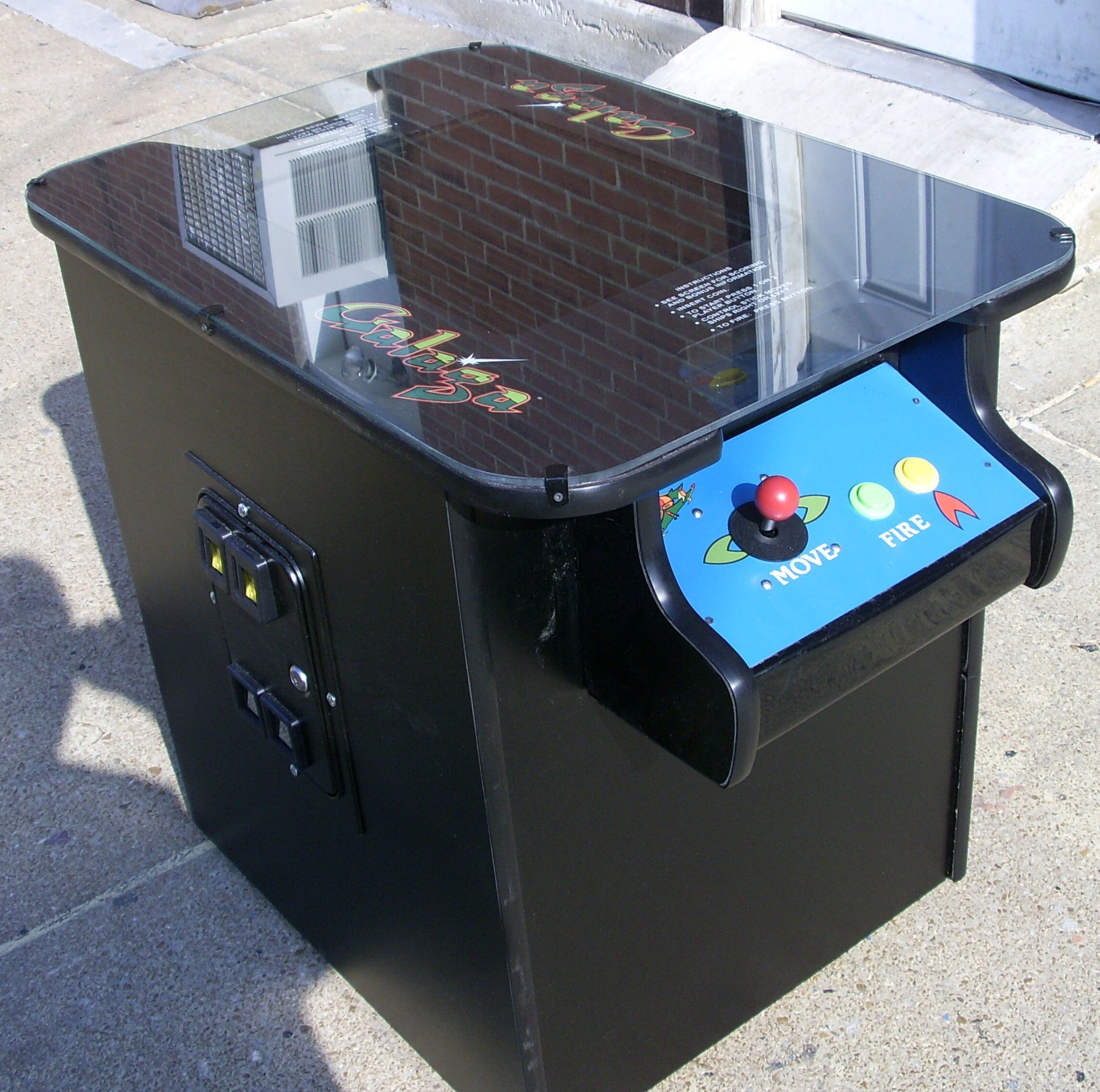 PIC_0248 GALAGA COCKTAIL ARCADE, PLAYS MS PACMAN TOO- NEW - ONE YEAR PARTS WARRANTY-FREE SHIPPING