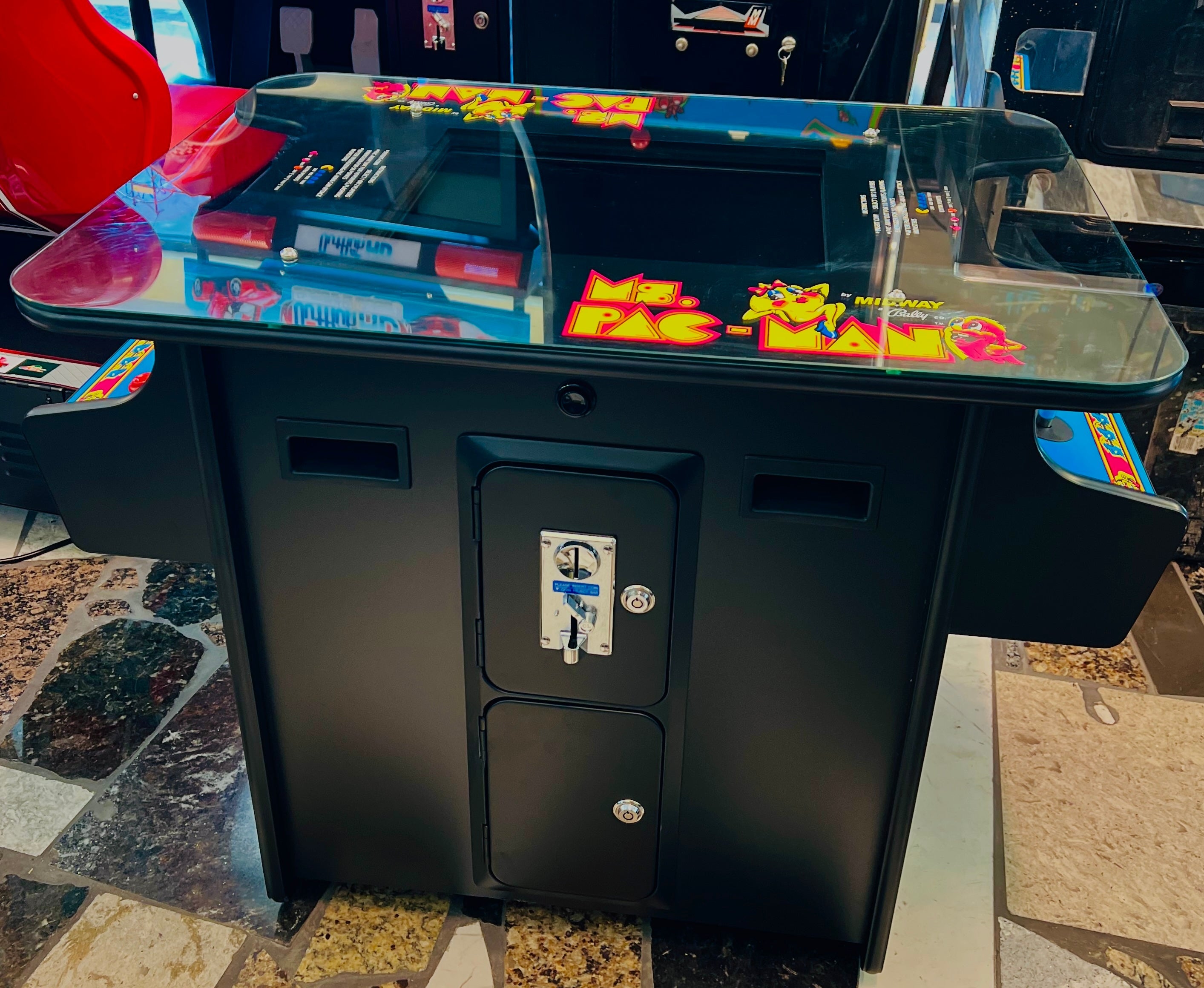 TDVE2894 MsPa Cocktail Arcade - Plays 60 Games - Lots of New Parts - Free Shipping