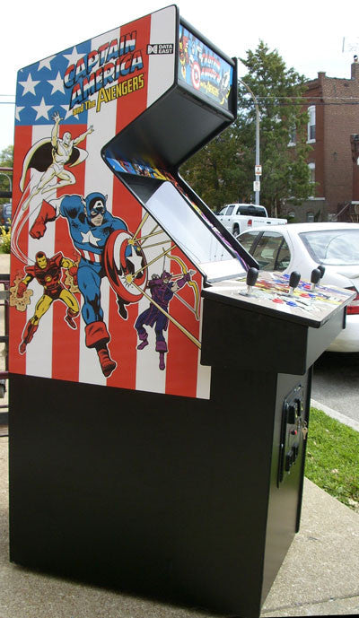 CAPTAIN AMERICA ARCADE WITH A LOTS OF NEW PARTS- EXTRA SHARP-New Parts, Heavy Duty, Coin Operated, Commercial Grade With Free Play Option